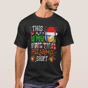 This Is My Christmas Pajama Santa Volleyball Ball T-Shirt