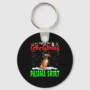 This Is My Christmas Pajama Shirt Boxer Christmas  Keychain