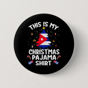 This Is My Christmas Pajama Shirt Cu Flag Tree Xma 2 Inch Round Button