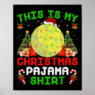 This Is My Christmas Pajama Shirt Field Hockey Chr Poster