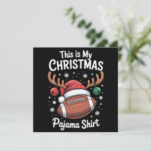 This Is My Christmas Pajama Shirt Football Xmas  Holiday Card