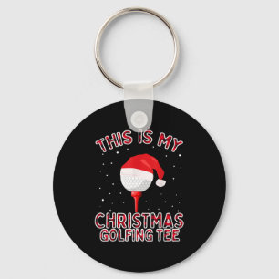 This Is My Christmas Pajama Shirt Funny Golf Tee G Keychain