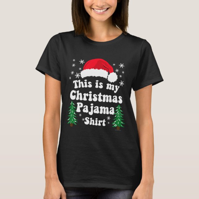 This Is My Christmas Pajama Shirt Funny Retro Matc (Front)