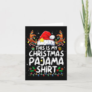 This Is My Christmas Pajama Shirt Funny Xmas Pjs M Card
