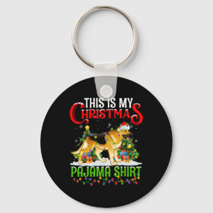 This Is My Christmas Pajama Shirt German Shepherd Keychain