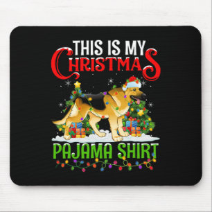 This Is My Christmas Pajama Shirt German Shepherd Mouse Pad