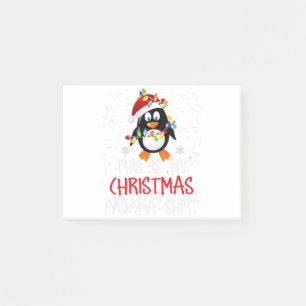This Is My Christmas Pajama Shirt Penguins Santa G Post-it Notes