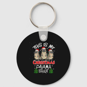 This Is My Christmas Pajama Shirt Platypus Animal Keychain