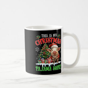 This Is My Christmas Pajama Shirt Santa Pig Farm A Coffee Mug