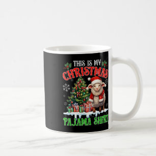 This Is My Christmas Pajama Shirt Santa Sheep Farm Coffee Mug