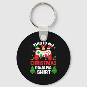 This Is My Christmas Pajama Shirt Video Gamer Gami Keychain