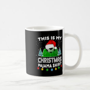 This Is My Christmas Pajama Shirts Soccer Santa Bo Coffee Mug