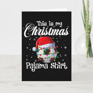 This Is My Christmas Pajama Soccer Christmas Light Card