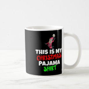 This Is My Christmas Pajama T Santa Volleyball Gif Coffee Mug