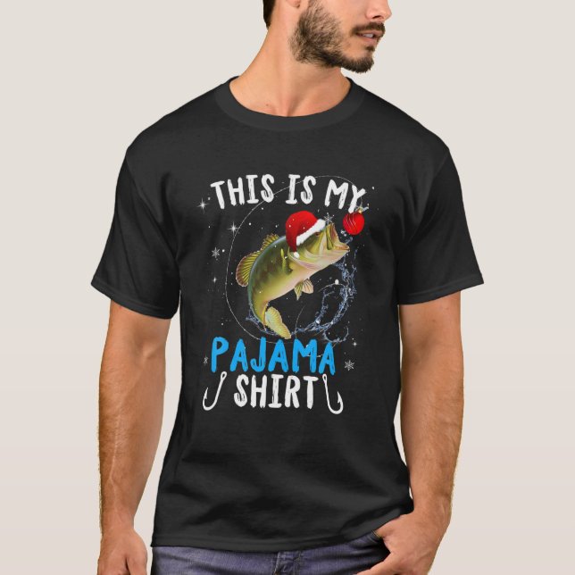 This Is My Christmas Pajama Tees Christmas Fishing (Front)