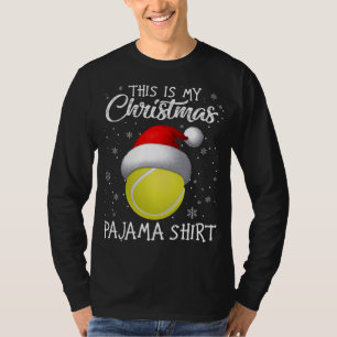 This Is My Christmas Pajama Tennis Ugly Gift Love T-Shirt