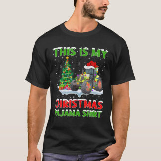 This Is My Christmas Pajama Tractor Christmas T-Shirt