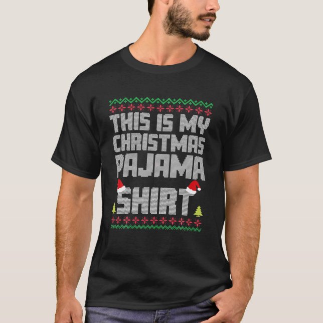 This Is My Christmas Pajama Ugly Sweater Funny Hol (Front)
