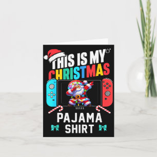 This Is My Christmas Pajama Video Game Gamer Boys  Card