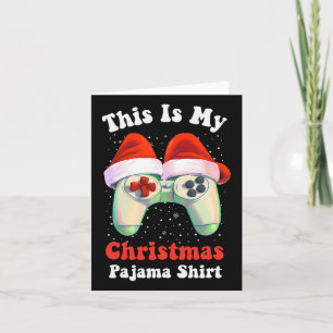 This Is My Christmas Pajama Video Game Gamer Boys Card