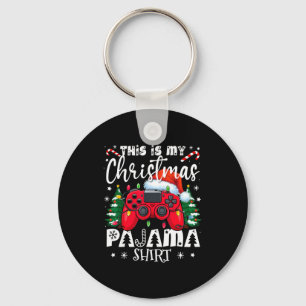 This Is My Christmas Pajama Video Game Gamer Boys Keychain