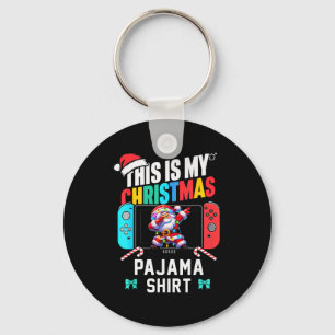 This Is My Christmas Pajama Video Game Gamer Boys Keychain