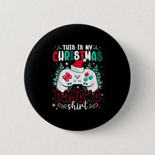 This Is My Christmas Pajama Video Gamer Xmas Tree  2 Inch Round Button