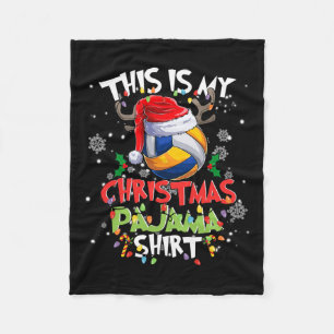 This Is My Christmas Pajama Volleyball Christmas L Fleece Blanket
