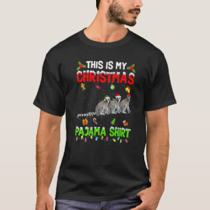 This Is My Christmas Pajama Xmas Lemur Squad T-Shirt