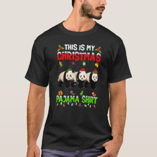 This Is My Christmas Pajama Xmas Panda Bear Squad T-Shirt