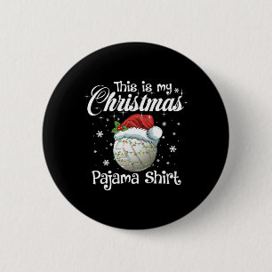 This Is My Christmas Pajama Xmas Volleyball Family 2 Inch Round Button