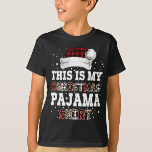 This Is My Christmas PajamaLeopard Buffalo Plaid R T-Shirt