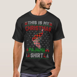 This Is My Christmas Peacock Pajama Xmas Lights T-Shirt