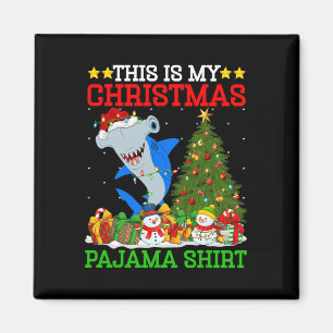 This Is My Christmas Pyjamas Hammerhead Shark Chri Magnet