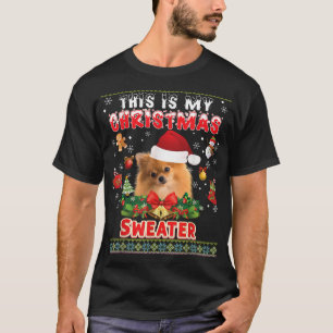This Is My Christmas Sweater Pomeranian Dog Ugly M