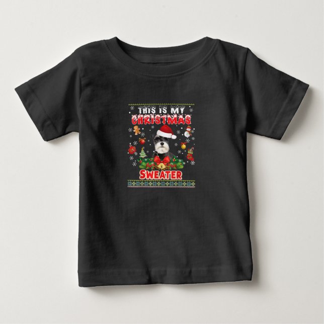 This Is My Christmas Sweater Schnauzer Dog Ugly Me (Front)