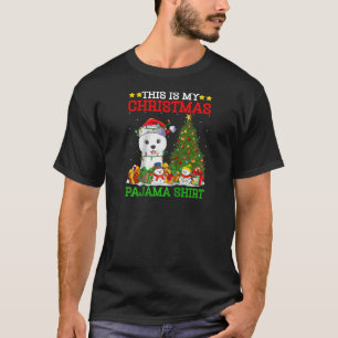 This Is My Christmas Tree Pyjamas Samoyed Dog Chri T-Shirt