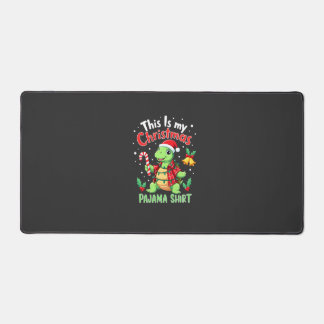 This Is My Christmas Turtle Pajama Shirt Buffalo P Desk Mat