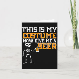 This Is My Costume Funny Skeleton Halloween Men Da Card