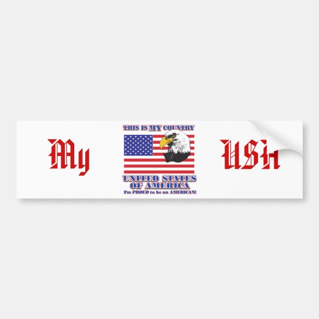 This is My Country Bumper Sticker (Front)
