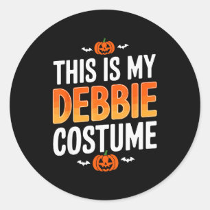 This Is My Debbie Costume Halloween Simple Costume Classic Round Sticker