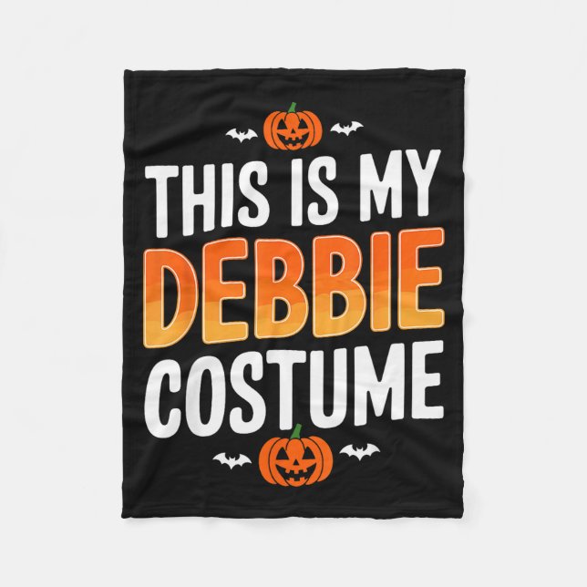 This Is My Debbie Costume Halloween Simple Costume Fleece Blanket (Front)