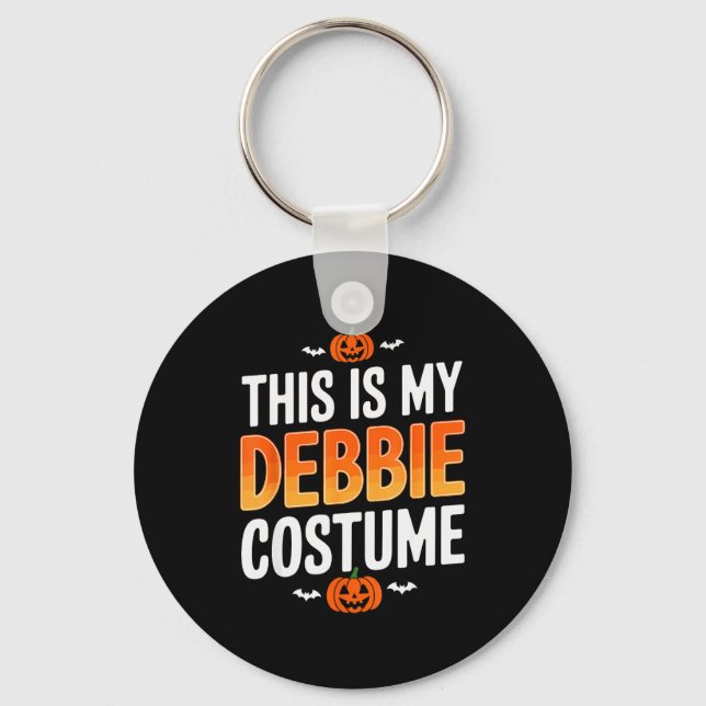 This Is My Debbie Costume Halloween Simple Costume Keychain (Front)