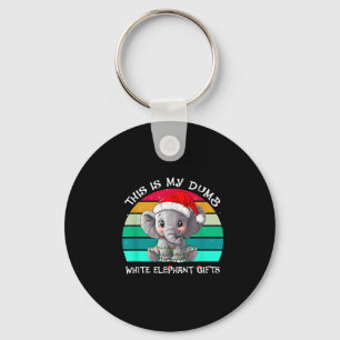 This Is My Dumb White Elephant Christmas Xmas Unde Keychain