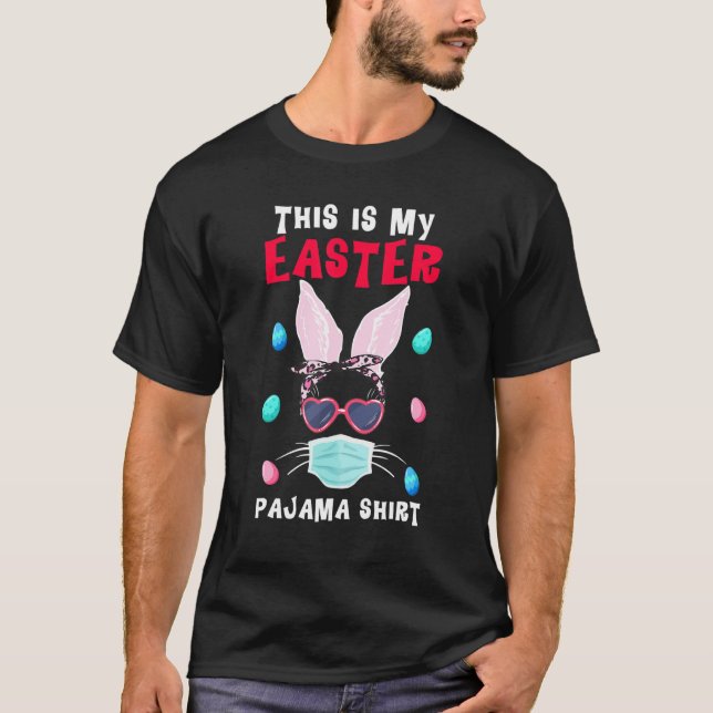 This Is My Easter Pajama Cute Easter Bunny Pyjamas T-Shirt (Front)