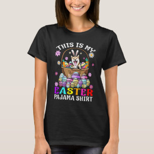 This Is My Easter Pajama  Shiba Inu Bunny Eggs Eas T-Shirt