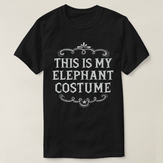 This Is My Elephant Costume Funny Lazy Halloween T-Shirt (Design Front)