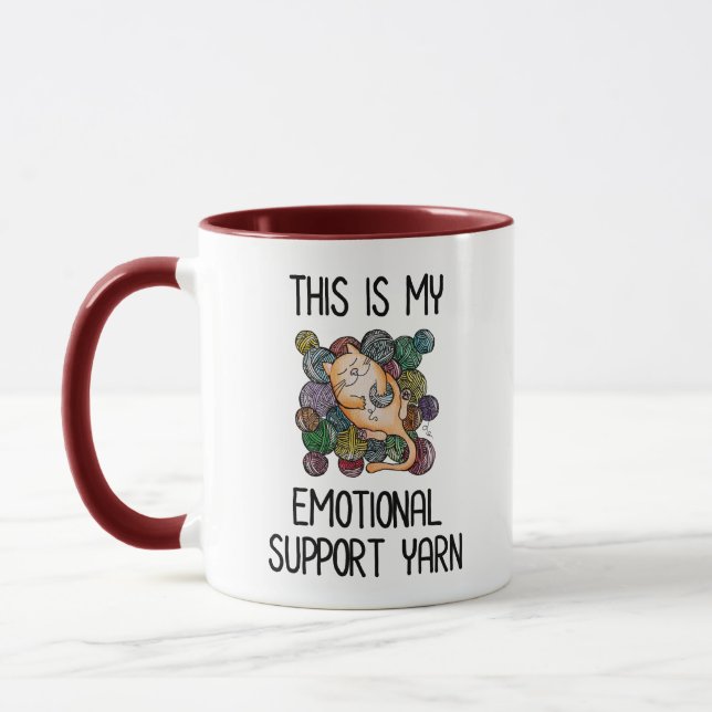 This Is My Emotional Support Yarn Mug (Left)