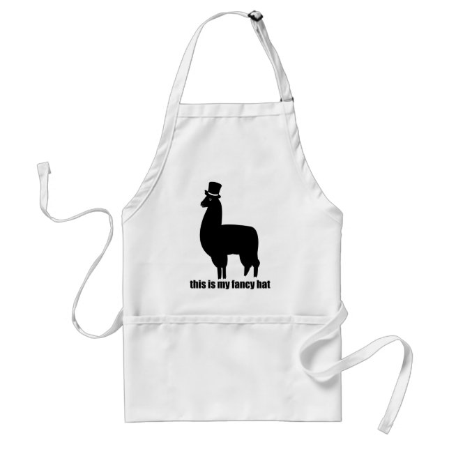 This Is My Fancy Hat Llama Apron (Front)