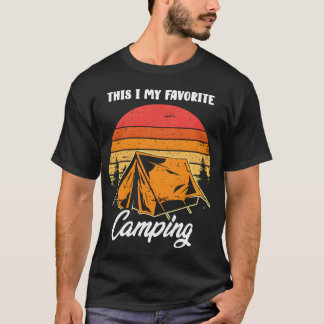This is My Favorite Camping Apparel with Colorful T-Shirt